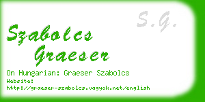 szabolcs graeser business card